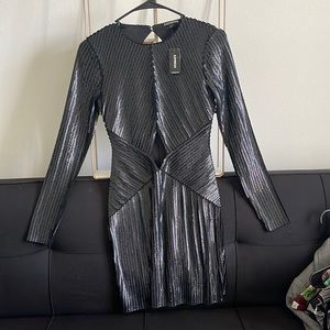 Short Sequin Express Dress Black